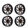 (4) 18X7 Fuel UTV D780 Runner Wheels Orange Milled 4X156 13 Offset 4.51 Inch Backspacing