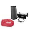 No Limit Fabrication Polished Cold Air Intake Dry Filter with Red Pre-Filter For 2003-2007 Ford 6.0L Powerstroke
