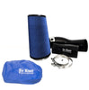 No Limit Fabrication Black Cold Air Intake Oiled Filter with Blue Pre-Filter For 2003-2007 Ford 6.0L Powerstroke