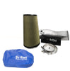 No Limit Fabrication Raw Cold Air Intake with Oiled Pro Guard 7 Filter and Blue Pre-Filter For 2003-2007 Ford 6.0L Powerstroke