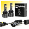 GTR Lighting Ultra 3.0 Yellow 9005/HB3 LED Bulb Pair 4100LM 3000K with PWM Interface Modules