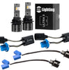 GTR Lighting Ultra 3.0 9007/9004 LED Headlight Bulbs Pair White Dual Beam 3300LM 5750K with PWM Interface Modules and 9004 to 9007 Adapters For Headlights