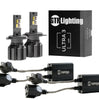 GTR Lighting Ultra 3.0 H4/9003 LED Headlight Bulbs Pair White Dual Beam 2900LM 5750K with PWM Interface Modules For Headlights