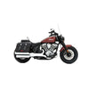 Rinehart Racing 4in Chrome Slip-On Mufflers For 2022-2026 Indian Chief 116/Super Chief 116/Chief Bobber 116 V-Twin
