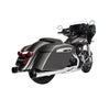 Rinehart Racing DBX40 4in Slip-On Exhaust Chrome with Black End Caps For 2014-2026 Indian Touring/Bagger