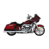 Rinehart Racing 4in Slip-On Exhaust Chrome with Chrome Tips For 2017-2026 Harley Touring Milwaukee 8