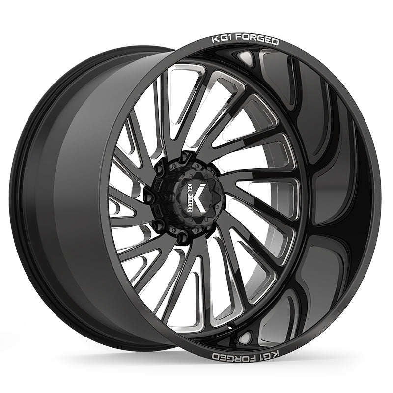 KG1 Forged Vile (8 Lug) Gloss Black Milled 26X16