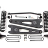 Zone Offroad 4 Inch Lift Kit Radius Arm with Nitro Shocks For 2005-2007 Ford F-250/F-350 6.0L 4WD