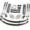 Zone Offroad 4.5 Inch Lift Kit with FOX Shocks For 1984-2001 Jeep Cherokee XJ with Chrysler 8.25 Rear Axle