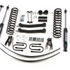 Zone Offroad 4.5 Inch Lift Kit with Nitro Shocks For 1984-2001 Jeep Cherokee XJ with Chrysler 8.25 Rear Axle