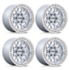 (4) 17x8.5 KMC KM549 GRS Silver Machined Wheels 6X135 +0MM For 2004-2026 Ford F-150