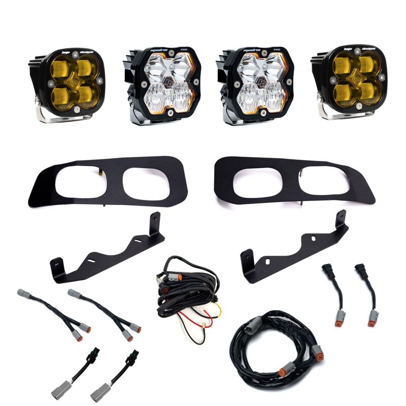 Baja Designs Squadron 2.0 Pro/SAE Baja Amber Dual Fog Pocket Kit For 2023-2025 Ford F-250/F-350 Super Duty
