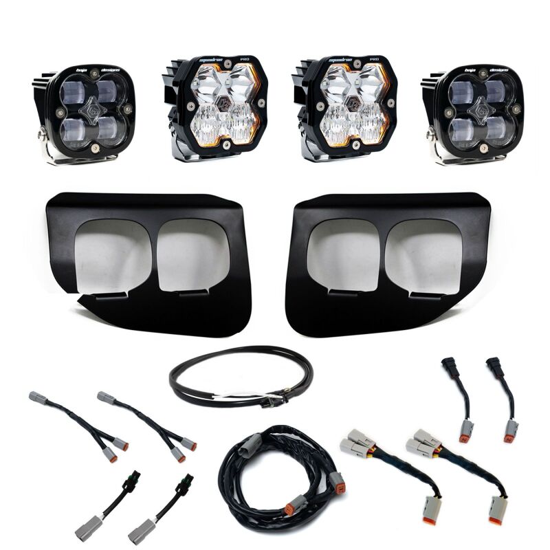Baja Designs Squadron 2.0 Pro/SAE Clear Dual Fog Pocket Kit w/ Upfitter For 2020-2022 Ford F-250/F-350 Super Duty