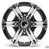 SuperATV Standard XT Warrior Tires 28x10x14 on 14x7 Bandit H-Series Machined Finish Wheels 4/156 Pattern XT281014-BAN14H12#AA