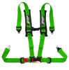 PRP 4.2 Green 4-Point Adjustable Latch & Link UTV Harness with 2" Belts & Sewn-In Pads