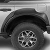 Bushwacker 20961-02 Black Extend-A-Fender Style Smooth Finish 4-Piece Fender Flare Set for 2021-2026 Ford Bronco, 4-Dr