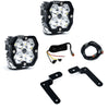 Baja Designs Squadron 2.0 Sport Clear Spot A-Pillar Kit w/ Upfitter For 2018-2025 Jeep Wrangler JL / 2020-2025 Jeep Gladiator JT
