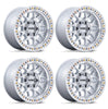 (4) 17x9 KMC KM549 GRS Silver Machined Wheels 6X135 +18MM For 2004-2026 Ford F-150
