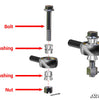 SuperATV Can-Am Maverick Z-Bend Tie Rod Kit - Replacement for SuperATV Lift Kits TRRA-CA-MAV-Z6-14-02