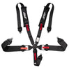 PRP 5.3x2 Black 5-Point Adjustable Cam-Lock UTV Harness with 2" Shoulder 3" Lap Belts & Removable Pads