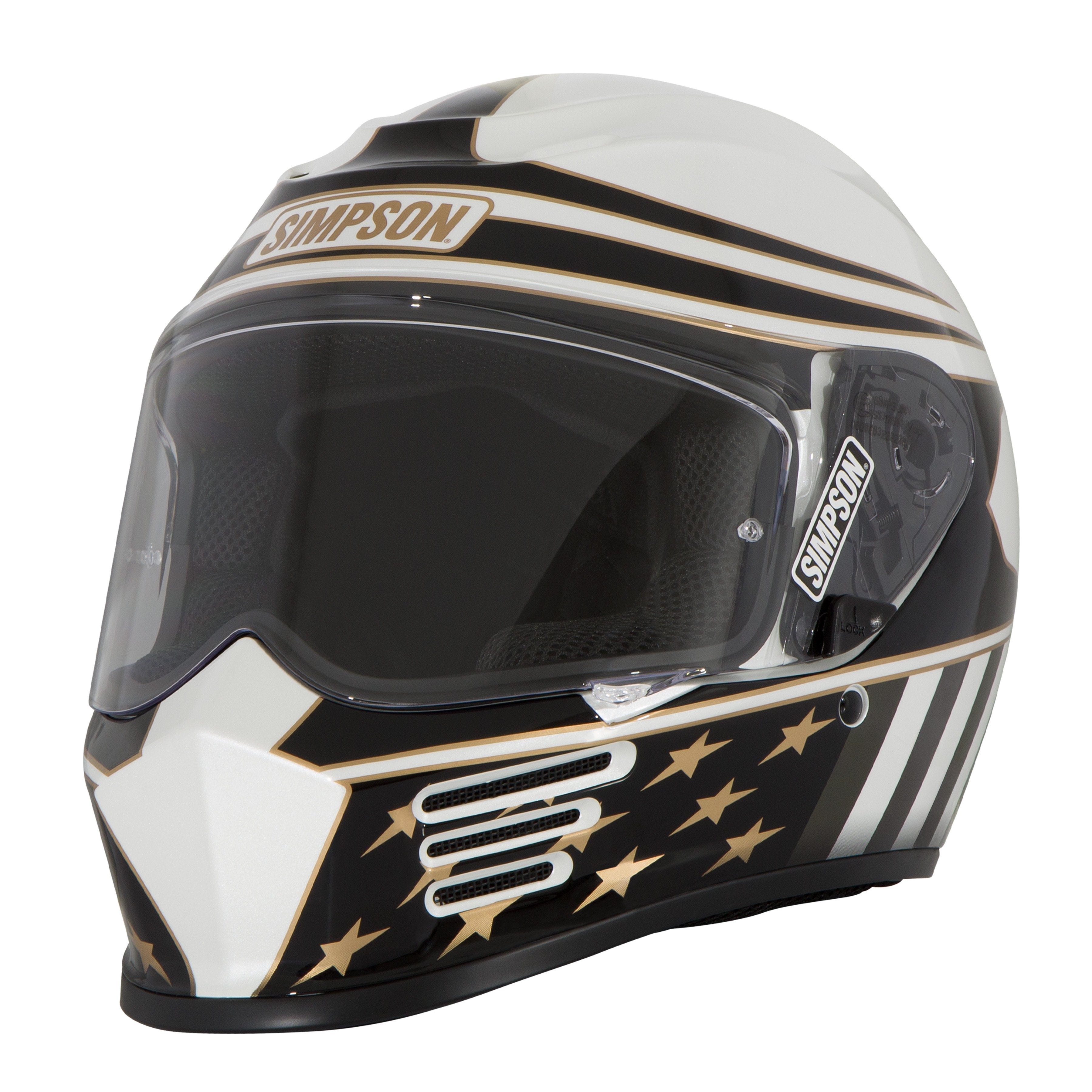 Simpson Motorcycle Speed Bandit Full Face Helmet Americana Gold 2XL