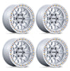 (4) 18x8.5 KMC KM549 GRS Silver Machined Wheels 6X135 +0MM For 2004-2026 Ford F-150