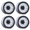 (4) 17x8.5 KMC KM552 IMS Machined Matte Black Wheels 6X135 -10MM For 2004-2026 Ford F-150