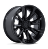 (4) 20x9 Fuel Tantrum Black Wheels 8X170 +20MM Offset For 1999-2027 Ford F-250/F-350 SRW