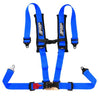 PRP 4.2 Blue 4-Point Adjustable Latch & Link UTV Harness with 2" Belts & Sewn-In Pads