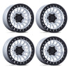 (4) 18x9 KMC KM552 IMS Machined Matte Black Wheels 6X135 +0MM For 2004-2026 Ford F-150