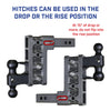 Gen-Y Mega Duty 7.5in Drop Hitch 10K Dual-Ball Mount Pintle Lock For 2in Receiver