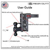 Gen-Y Mega Duty 6in Drop Hitch 32K Dual-Ball Mount Pintle Lock For 2.5in Receiver