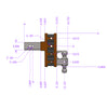 Gen-Y Mega Duty 6in Drop Hitch 32K Dual-Ball Mount Pintle Lock For 2.5in Receiver