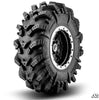 SuperATV Intimidator Tires 34x10.5x15 on 15" Healy Lock Series Wheels 4/156 Pattern INT3410515-WHL1564157BL#AA