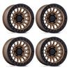 (4) 20x9 KMC KM552 IMS Matte Bronze/Black Wheels 6X135 +18MM For 2004-2026 Ford F-150