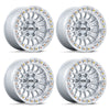 (4) 17x8.5 KMC KM552 IMS Silver Machined Wheels 6X135 +25MM For 2004-2026 Ford F-150