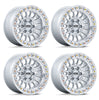 (4) 18x9 KMC KM552 IMS Silver Machined Wheels 6X135 +0MM For 2004-2026 Ford F-150