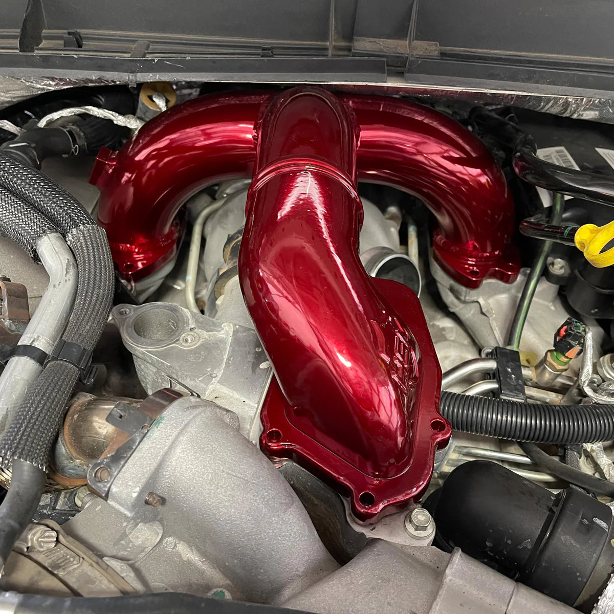 H&S Motorsports Cherry Red Intake Manifold Upgrade For 2011-2019 Ford ...