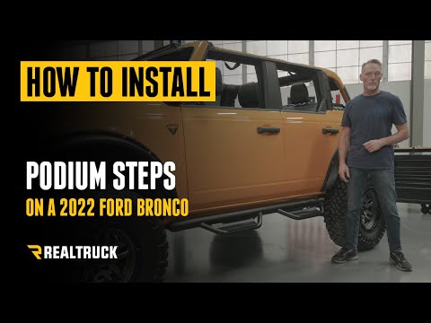 N-Fab Podium LG - W2W (2 Step per Side) - 21-26 Bronco 4Dr - TX Blk HPF2172B-TX