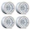 (4) 20x9 KMC KM552 IMS Silver Machined Wheels 6X135 +0MM For 2004-2026 Ford F-150