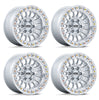 (4) 20x9 KMC KM552 IMS Silver Machined Wheels 6X135 +18MM For 2004-2026 Ford F-150
