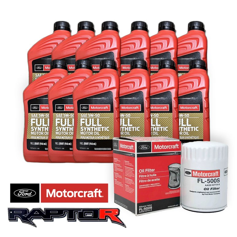 Ford Raptor Service Kit Ford OEM Motorcraft Oil Change Kit for 2023-2026 Ford Raptor R 5.2L V8 ...