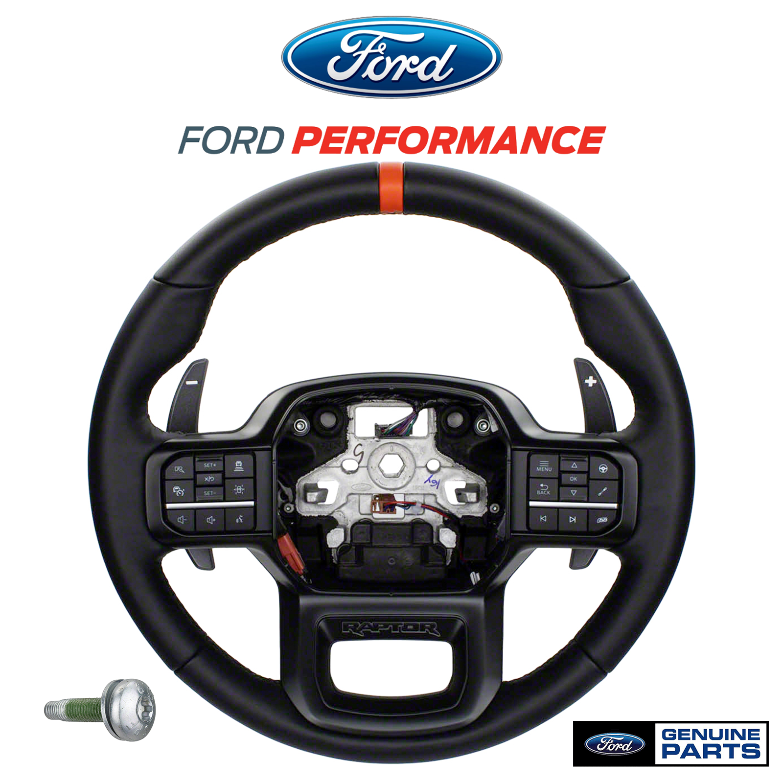 Ford Performance OEM Raptor Steering Wheel For 2021-2024 Ford F-150 ...
