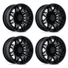 (4) 20x10 Fuel Mutiny Black Wheels 8X170 -18MM Offset For 1999-2027 Ford F-250/F-350 SRW