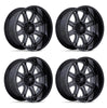 (4) 20x10 Fuel Darkstar Gunmetal Wheels 8X170 -18MM Offset For 1999-2027 Ford F-250/F-350 SRW