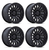 (4) 20x9 Fuel Rincon Black Wheels 8X170 +1MM Offset For 1999-2027 Ford F-250/F-350 SRW