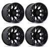 (4) 20x9 Fuel Charger Blackout Wheels 8X170 +1MM Offset For 1999-2027 Ford F-250/F-350 SRW