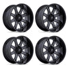 (4) 20x9 Fuel Darkstar Gunmetal Wheels 8X170 +1MM Offset For 1999-2027 Ford F-250/F-350 SRW