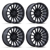 (4) 20x9 Fuel Blade Black Wheels 8X170 +1MM Offset For 1999-2027 Ford F-250/F-350 SRW