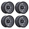 (4) 20x9 Fuel Rincon Gunmetal Wheels 8X170 +1MM Offset For 1999-2027 Ford F-250/F-350 SRW